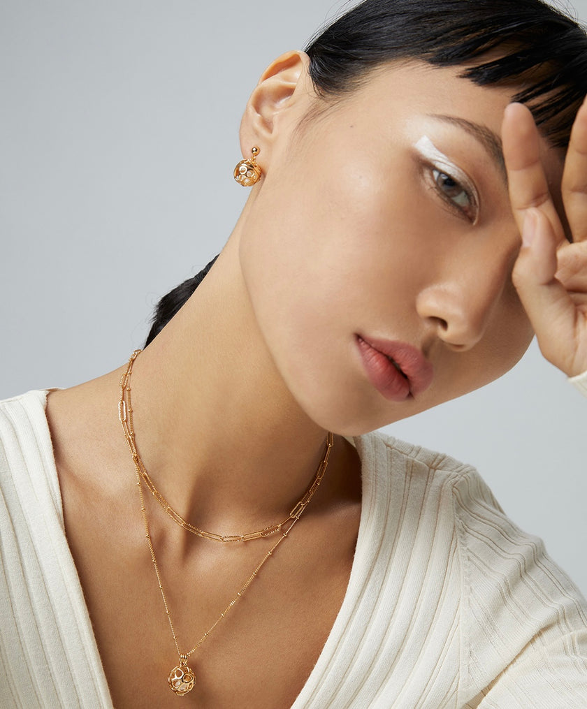 Subtle Charm Drop Earrings