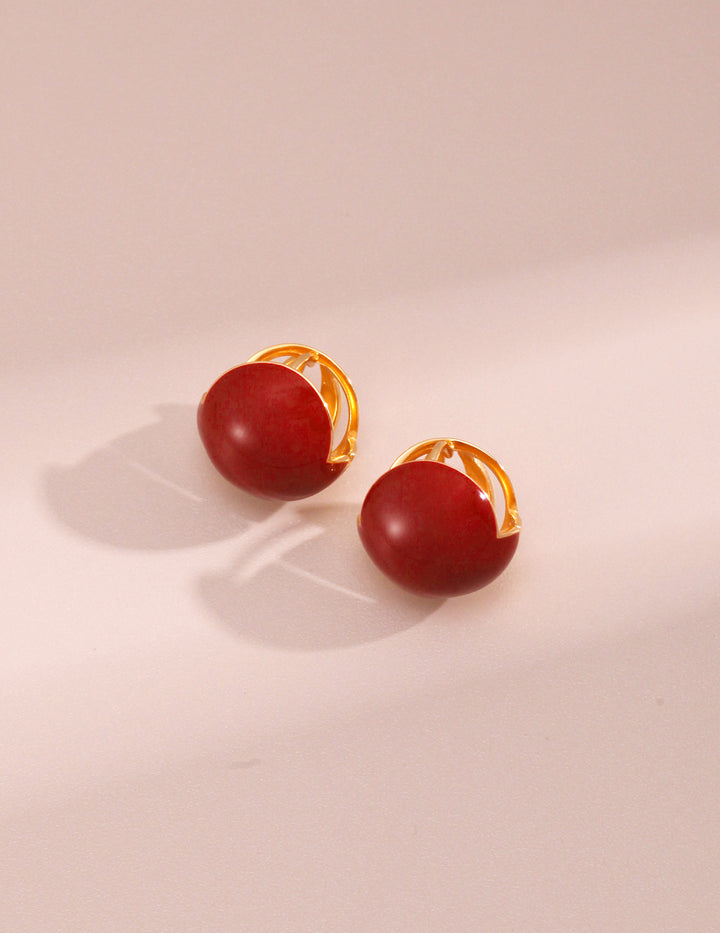 Cherry Cascade Stud Earrings