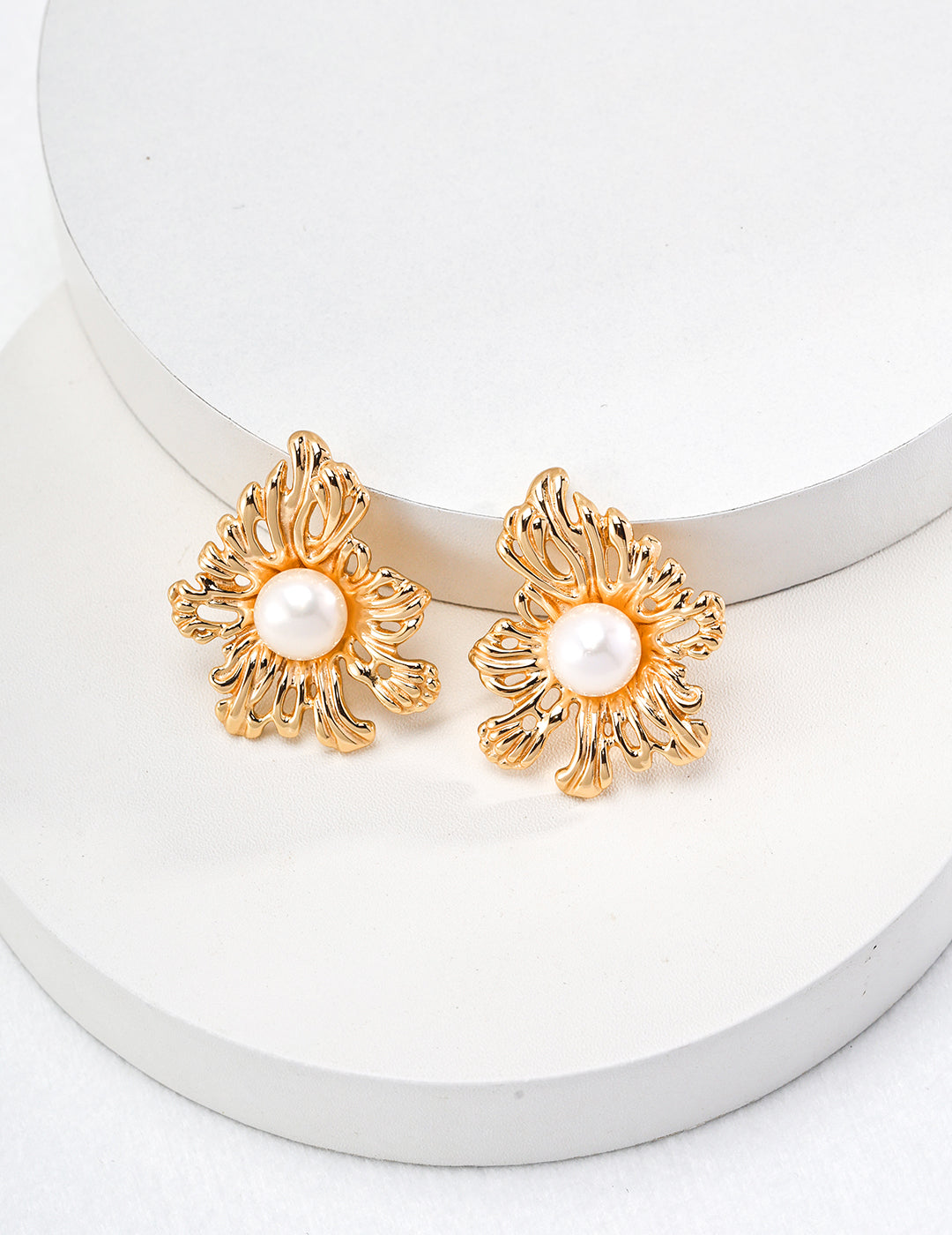 Golden Sunrise Pearl Studs