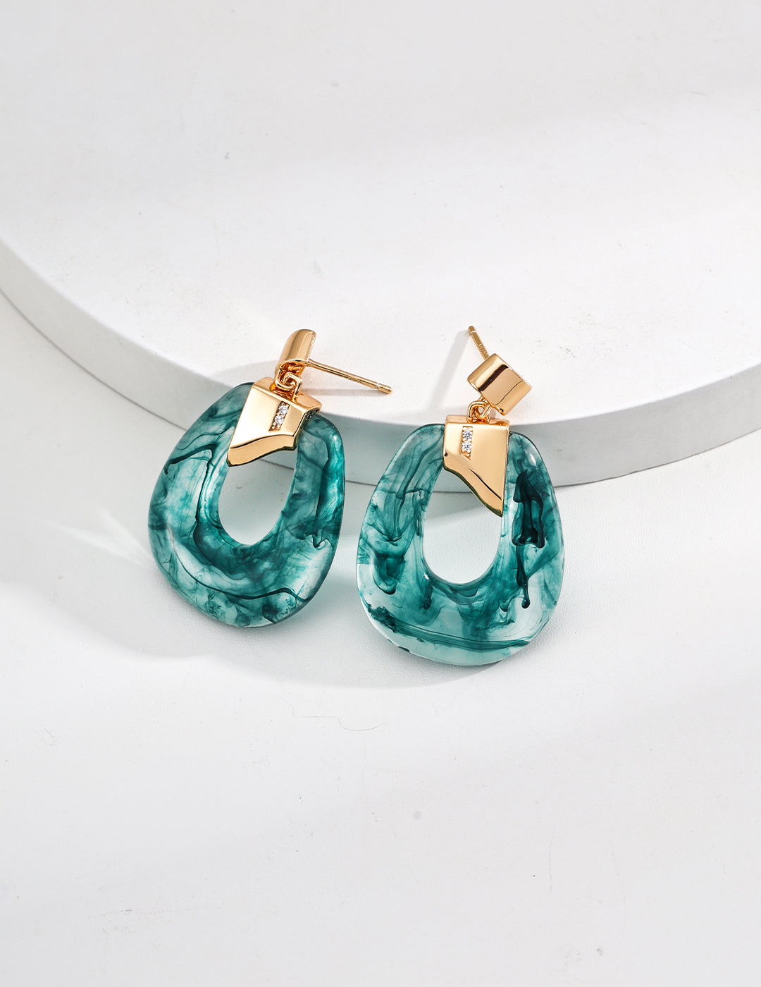 Green Essence Drop Earrings