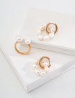 Pearl Orbit Hoop Earrings