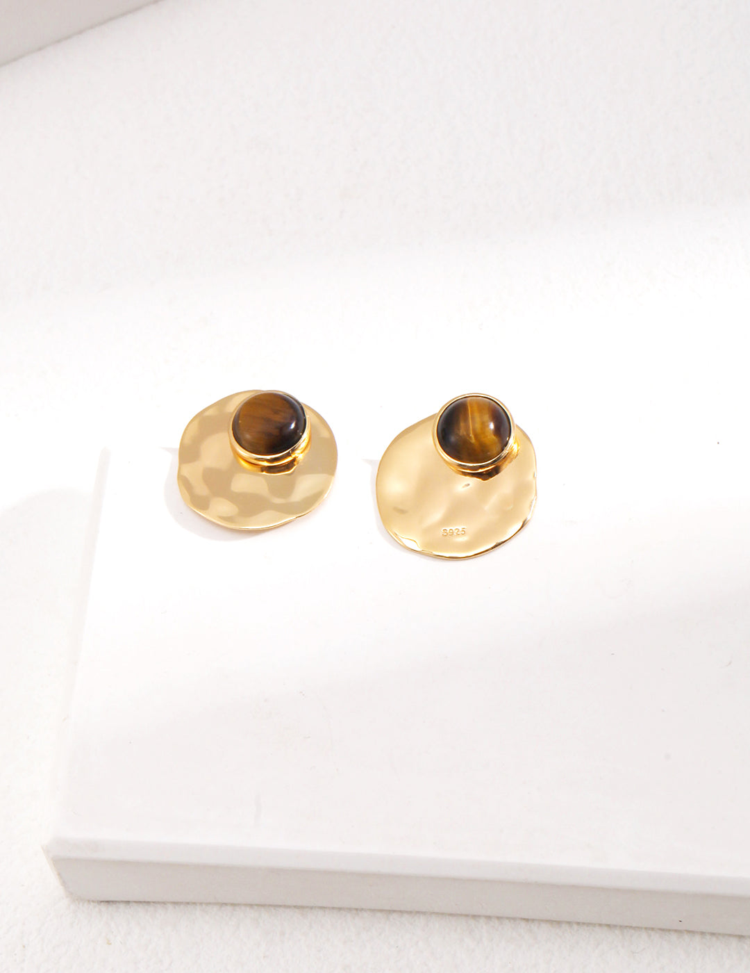 Tiger's Eye Stud Earrings