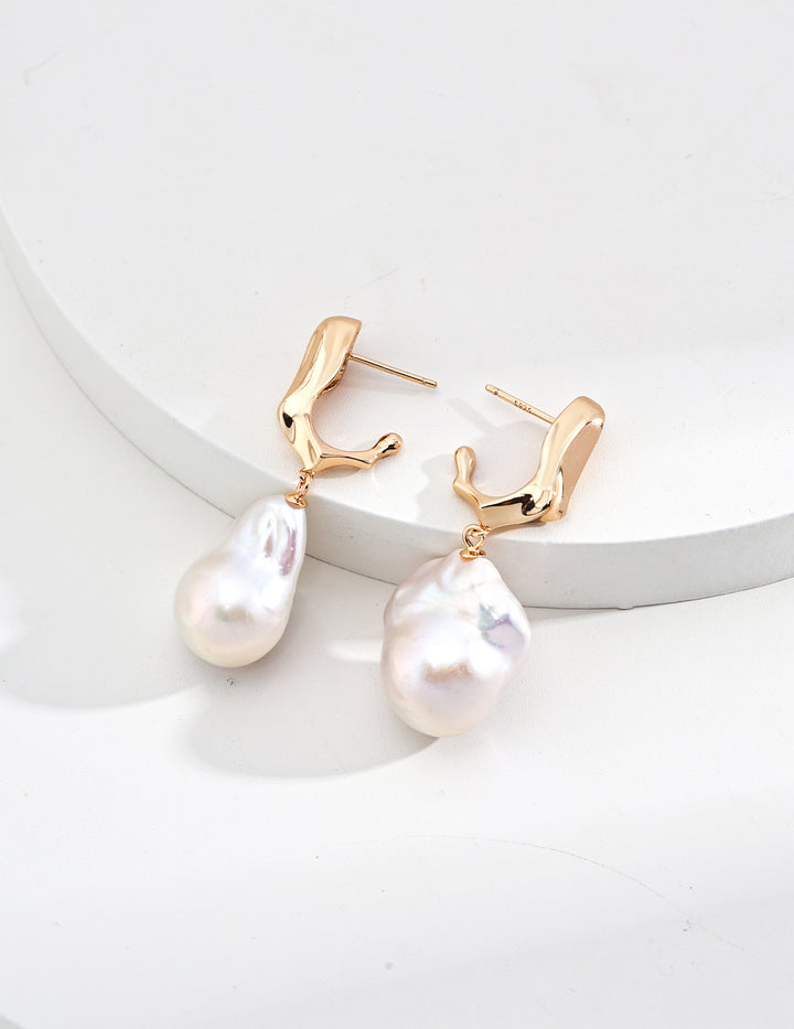 Pearl Mosaic Elegance Drop Earrings