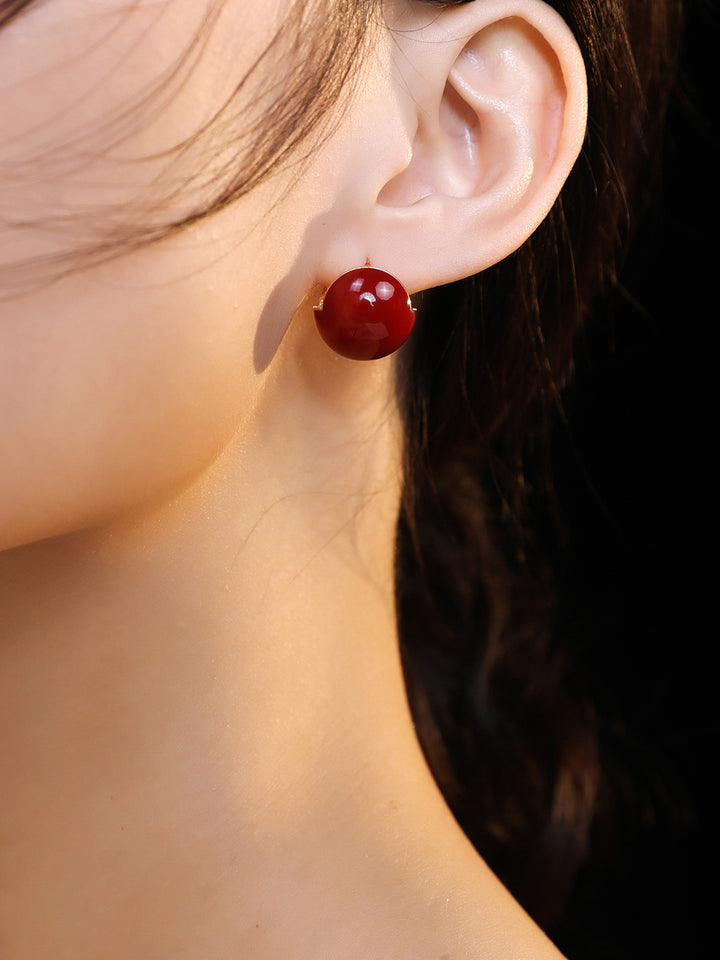 Cherry Cascade Stud Earrings