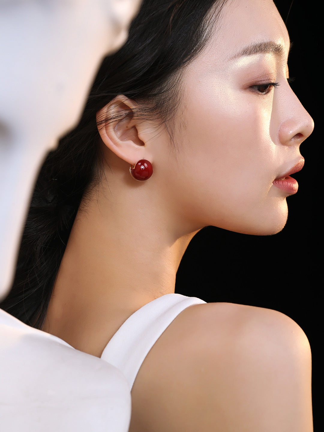 Cherry Cascade Stud Earrings