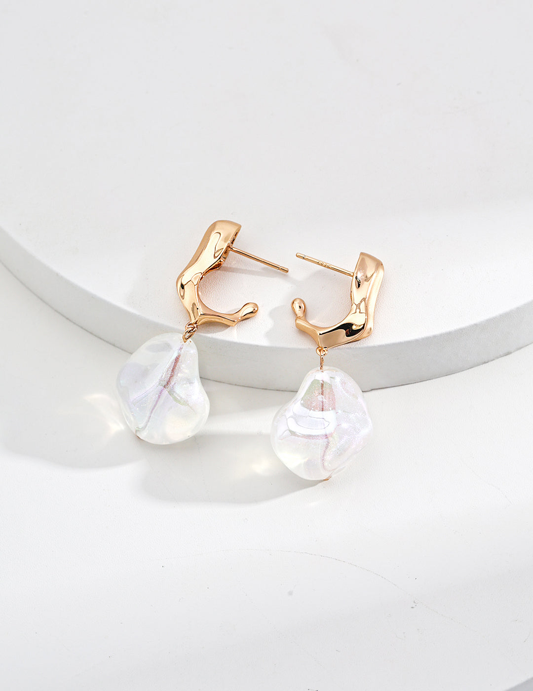 Pearl Mosaic Elegance Drop Earrings