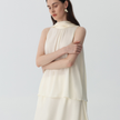 Amélie Silk Scarf-Neck Blouse