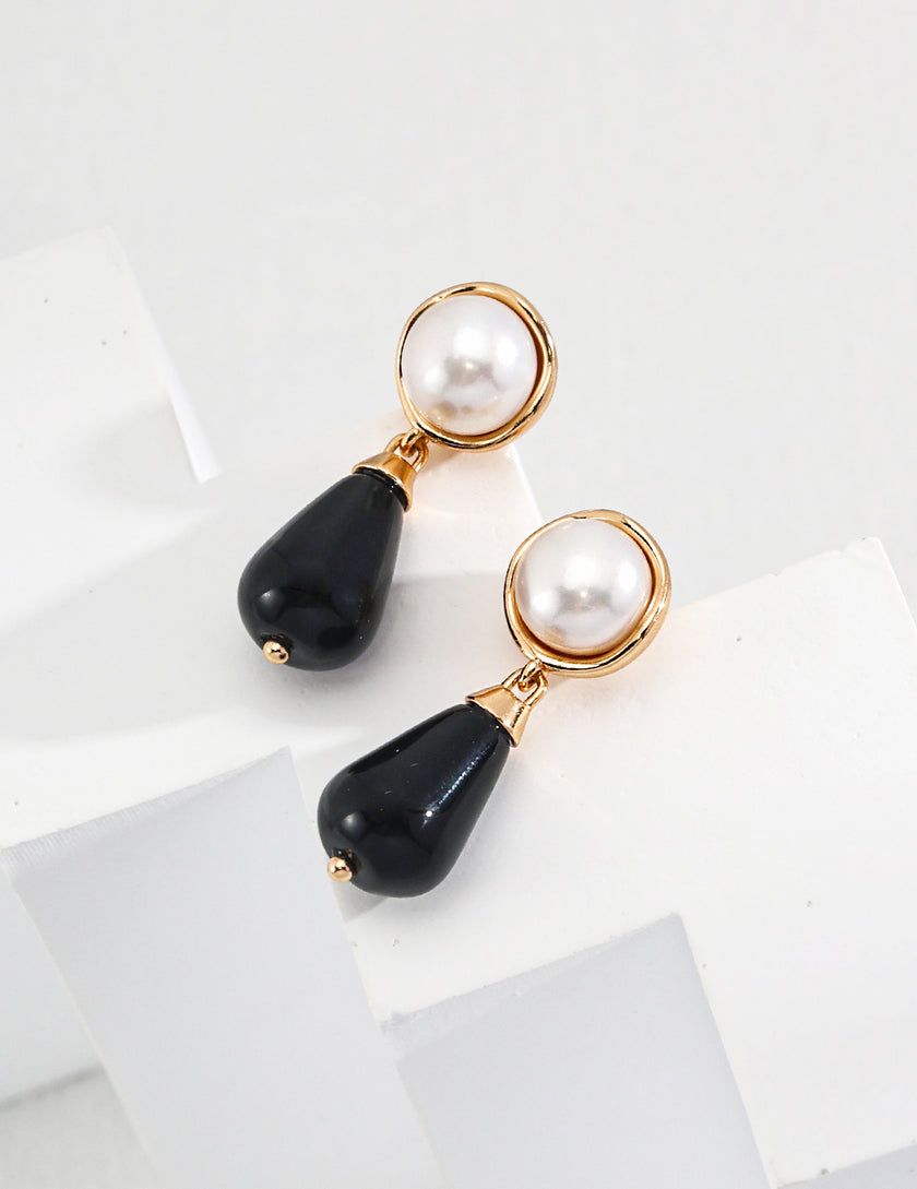 Agate Silhouette Drop Earrings