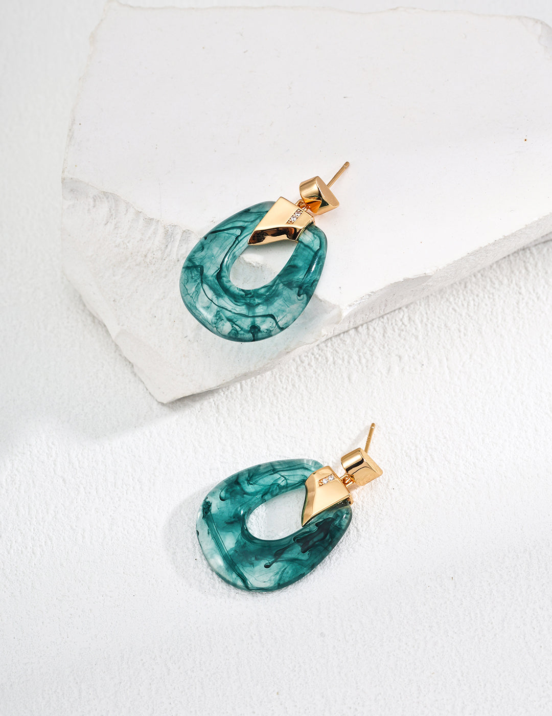 Green Essence Drop Earrings