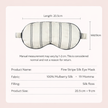 Pinstripe Silk Eye Mask