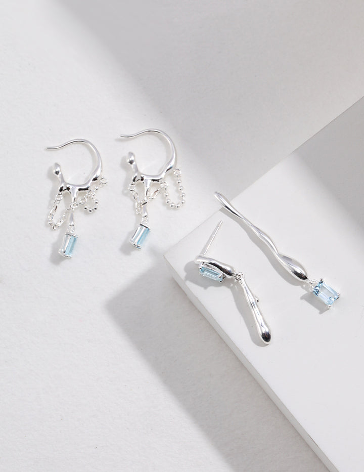 Aquaflow Topaz Drop Earrings