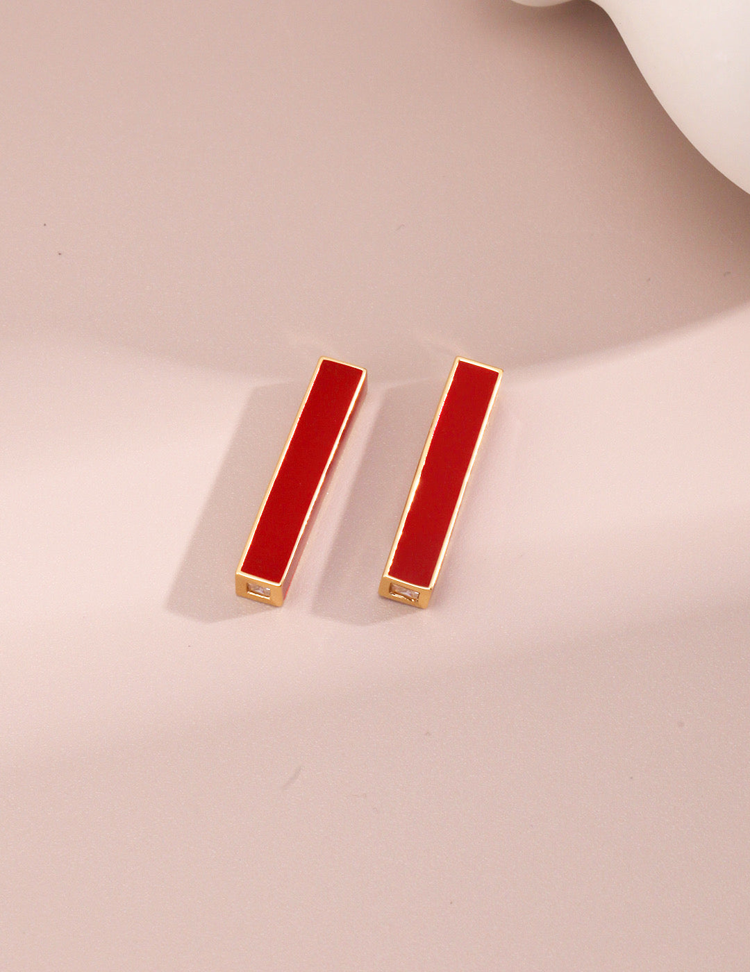 Vermilion Elegance Drop Earrings