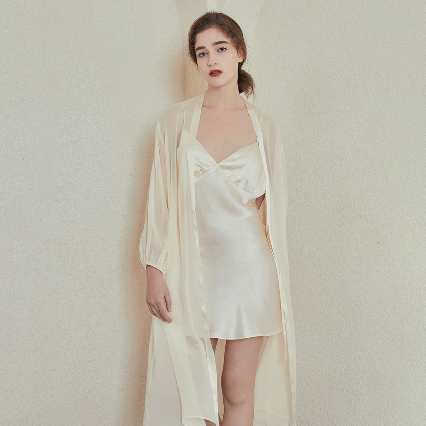 Opal Glow Silk Slip