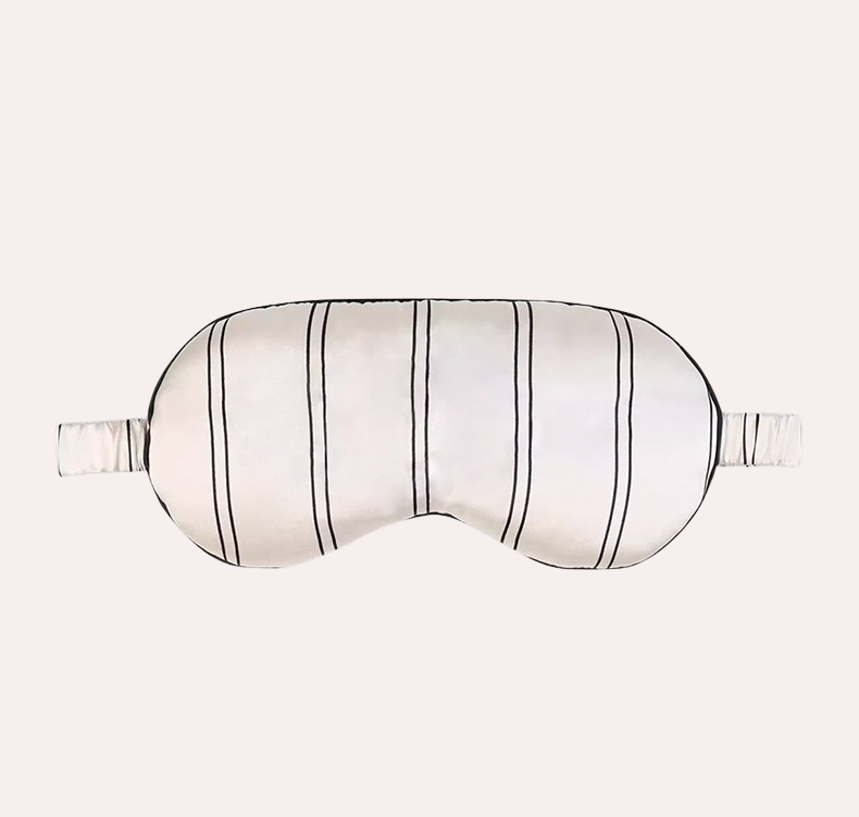 Pinstripe Silk Eye Mask
