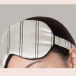 Pinstripe Silk Eye Mask